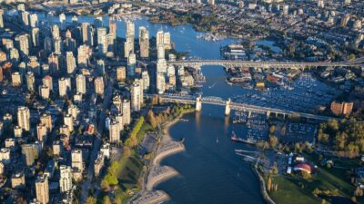 Bc aerial view of city