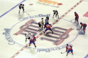 A National Hockey League game in Montreal, Quebec, Canada