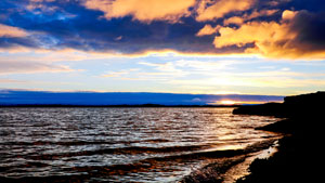 The coast of Nunavut, located in the far North of Canada